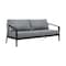 Armen Living Aileen Outdoor Patio 4-Piece Lounge Set in Aluminum and Wicker with Gray Cushions 840254333239 - alternate 3